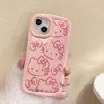 thumbnail image 3 of Sanrio Hello Kitty Ins Pink Girl Line KT funda de teléfono para iPhone 15 14 13 12 11 Pro Max XR XS MAX 7 8 PLUS Linda funda Kawaii Y2K, 3 of 5