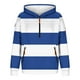 thumbnail image 4 of Dolkfu Sudadera con capucha de rayas para hombre, sudadera deportiva con cremallera de 1/4, camiseta de fitness con capucha para hombre M, 4 of 5