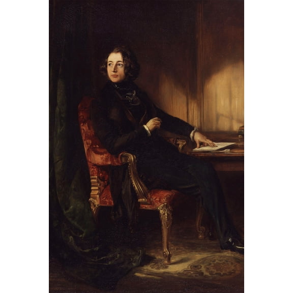 24x36 gallery poster, Charles Dickens by Daniel Maclise, 1839