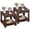 Walnut, variant on Farmhouse End Tables Set of 2 for Living Room, Walnut | Large Square Side Tables Set of 2 with 2-Tier Storage Shelf & Thickened Tabletop & Square Wooden Legs
