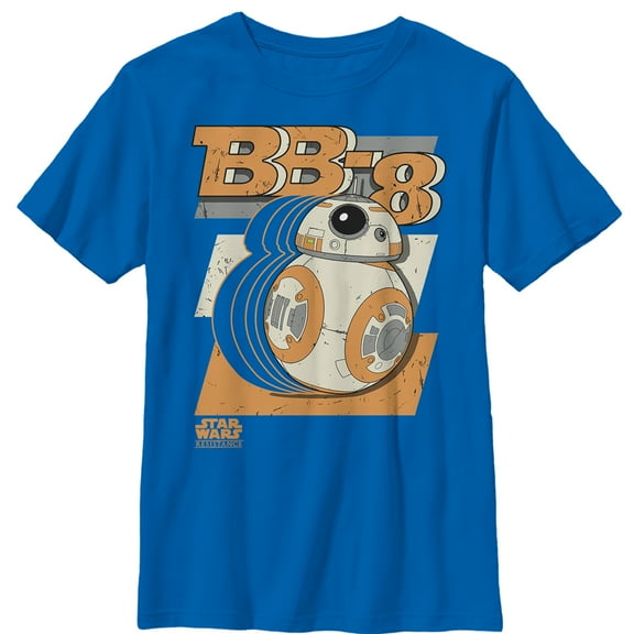 Boy's Star Wars Resistance Geometric BB-8  Graphic Tee Royal Blue X Small