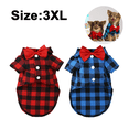 thumbnail image 2 of Camisa de cachorro a cuadros de pieza - Ropa de perro de niño lindo y combinación de pajarita Traje de perro para fiestas de cumpleaños MFZFUKR CPB-DE-LYY1883-7, 2 of 5