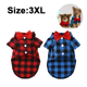 thumbnail image 2 of Paquete de 2 camisas a cuadros para cachorros: linda ropa para perros y pajarita, conjunto combinado para perros y gatos, fiesta de cumpleaños, 2 of 5