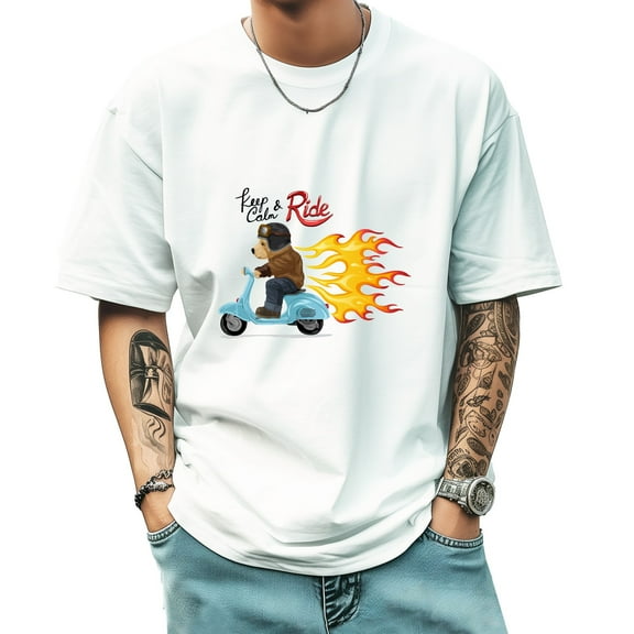 Graphic Tees for Men Summer New Print Casual Tee Fashion Trend Sports Shirt Select