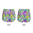 thumbnail image 5 of Picia Graffiti Pineapples Pattern Women's 2 in 1 Athletic Running Shorts High Waisted Workout Casual Gym Sweat Shorts with Comfy Liner Zipper Pockets-Medium, 5 of 9
