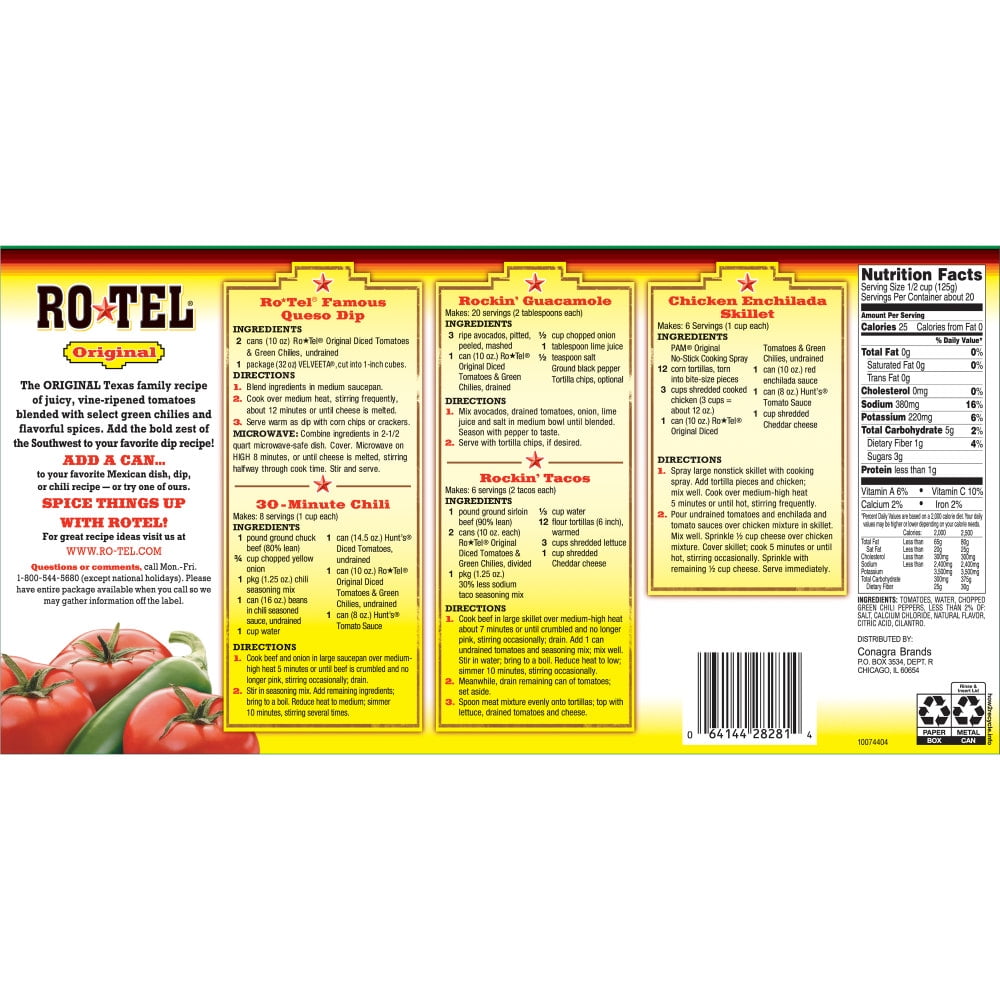 34 Rotel Ingredients Label Labels Design Ideas 2020