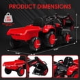 thumbnail image 2 of Towallmark 12V Kids 3 in 1 Ride on Excavator & Tractor with Detachable Trailer, Kids Electric Vehicles with LED Lights, Music, Remote Control, Digger, Ride on Car Toy for Boys Girls, 2 of 7