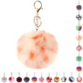 thumbnail image 2 of Pom Pom Keyring Faux Fur Decorative Fuzzy Ball Keychain Bag Charm for Women, 2 of 10