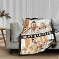 thumbnail image 3 of Personalised Gifts for Mum - Customizable Flannel Blanket with Photo and Text - Personalized Gifts for Mother's Day, Customized Christmas Birthday Gifts for Women, Best Mum Gifts, 3 of 6