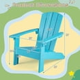 thumbnail image 2 of Costway Kids Adirondack Chair with High Backrest Armrests Fire Pit Chair for Kids Ages 3-8 Turquoise, 2 of 9