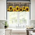 thumbnail image 5 of Btomtd Sunflower Window Valance Cottage Layout Curtain Decoration Curtain Rod Pocket Valance for Kitchen Living Room Bedroom, 17.71x53.93 inch, D, 5 of 5