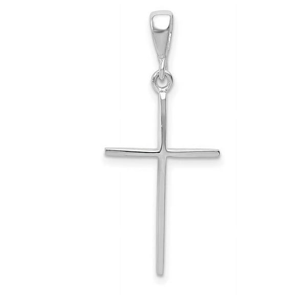 Finest Gold 14K White Gold Cross Pendant