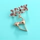 thumbnail image 5 of Broche de ciervo azul plateado JM, 5 of 5