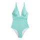 thumbnail image 1 of Gibobby Bañador de Bikini La reunión multicolor a rayas para mujer un traje de baño sin espalda sexy delgado(Verde,G), 1 of 4