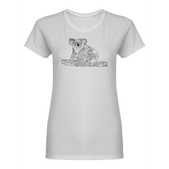 Koala On A Tree Branch Graphic T-Shirt Women -Image by Shutterstock, Female Medium
