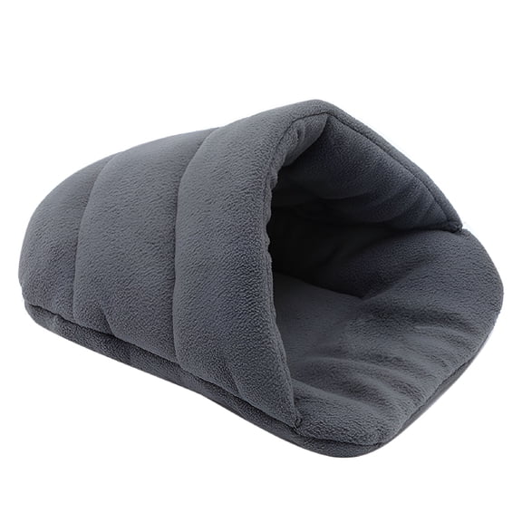 XIBUFE 2026 New Thick Fleece Warm Dog Cat Tent Cave Nest Bed Slipper Shape Pet Sleeping Bag, for Pet Comfort, Indoor Use, Sleeping, Lounging, Pet Relaxation, Winter Warmth