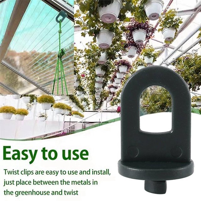 100 piezas Ganchos para colgar invernaderos Sujetador Gancho de hebilla atado Clip de injerto de vegetales para plantas Invernadero