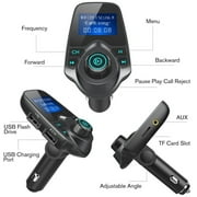 LINKPAL Bluetooth Car Wireless FM Transmitter Bluetooth Hands-Free Car Kit with FM Transmitter USB Car Charger