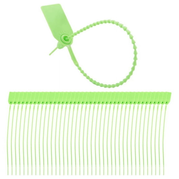 100 Plastic Tamper Seals, Numbered Zip Ties Tags,Disposable Self Locking Signage for ,Shipping,250mm D