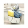 thumbnail image 2 of 1pc Sink Sponge Holder Drain Basket Adjustable Button Type Sink Hanging Bag Kitchen Storage Organizer Rack For Kitchen Sink, Bath Faucet Storage Baske, 2 of 4