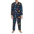 thumbnail image 3 of Balery Space Cartoon Pattern Pajama Sets for Men Long Sleeve 2 Piece Sleepwear Loungewear Sets Soft PJ's with Pockets Long Sleeve Comfy Pj Sets-X-Large, 3 of 7