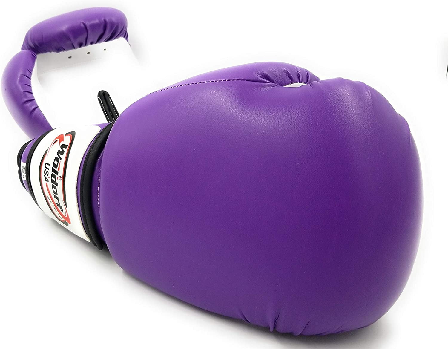 Woldorf USA Men and Women Training Fighting Sports Boxing Gloves - Heavy Punching Bag for Kids - Sparring Gloves, Kickboxing Gloves, Muay Thai Gloves and MMA Sparring Gloves - Vinyl Purple