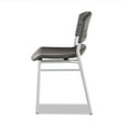 thumbnail image 2 of Iceberg CaféWorks Chair Blow Molded Polyethylene Graphite/Silver 2/Carton 64517, 2 of 5