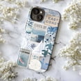 thumbnail image 5 of East Coast Coastal Life Phone Case with Surfing, Sea Turtles, and Nautical Collage Art, Blue and Beige Vintage Beach Theme iPhone Cover for 16 15 14 13 12 11 Pro Max Mini Plus, 5 of 6