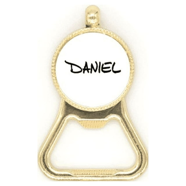 Special Handwriting English Name DANIEL Beer Bottle Cap Opener Stainless Steel Key Chain