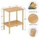 thumbnail image 2 of Mesa auxiliar Apicizon de 2 niveles con estante de almacenamiento y patas de madera maciza, 2 of 7