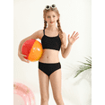 thumbnail image 5 of Usaibhir Girls Swimsuit Solid Swimwear Kids 2 Piece Bathing Suits Bikini Set Teen Girls 8-13 Years, 5 of 10