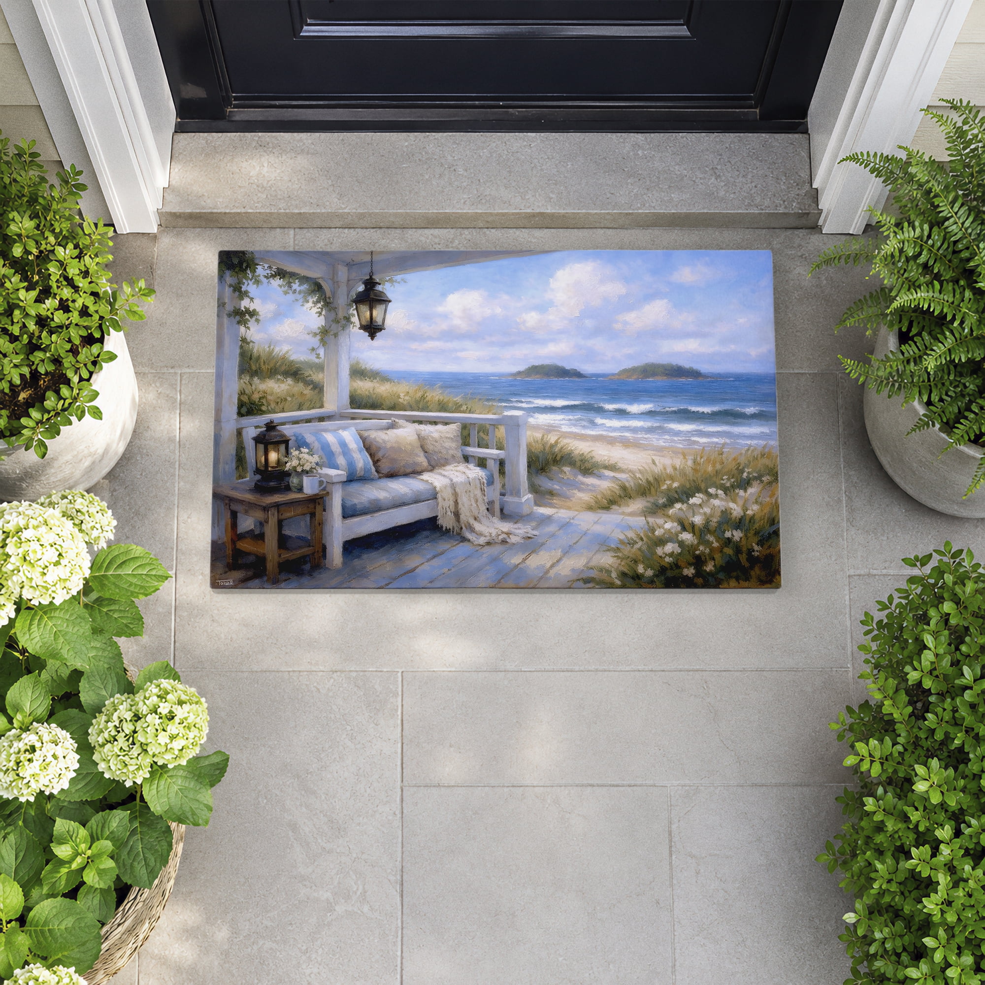 Stupell Industries Seaside Relaxation on Patio Printed Outdoor Door Floor Mat, design by Tabz Jones