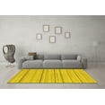 thumbnail image 3 of Ahgly Company Machine Washable Indoor Rectangle Oriental Yellow Modern Area Rugs, 4' x 6', 3 of 4