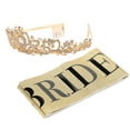 thumbnail image 3 of Bride Sash Crown Kit, Party Bride Sash Crown Sparkling Rhinestones Regulable Design Attractive Decorative  For Parties Gold, 3 of 8
