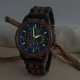 thumbnail image 6 of Luxury Retro Timepiece Quartz Movement, Elegant Watch for Men, Durable and Precise Timekeeping, Wooden Round Dial Mechanical Watch, Wooden Strap, Classic Vintage Style, 6 of 8