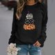 thumbnail image 2 of Sudadera de manga larga con estampado de cuello redondo para mujer Blusa informal Tops Pompotops  gfhjh2257, 2 of 4