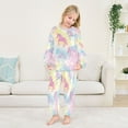 thumbnail image 5 of Fluffy Pajamas Set Fuzzy Winter Warm Pj Sets Pullover Tops and Long Pants Pastel Unicorns and Bows Medium, 5 of 8