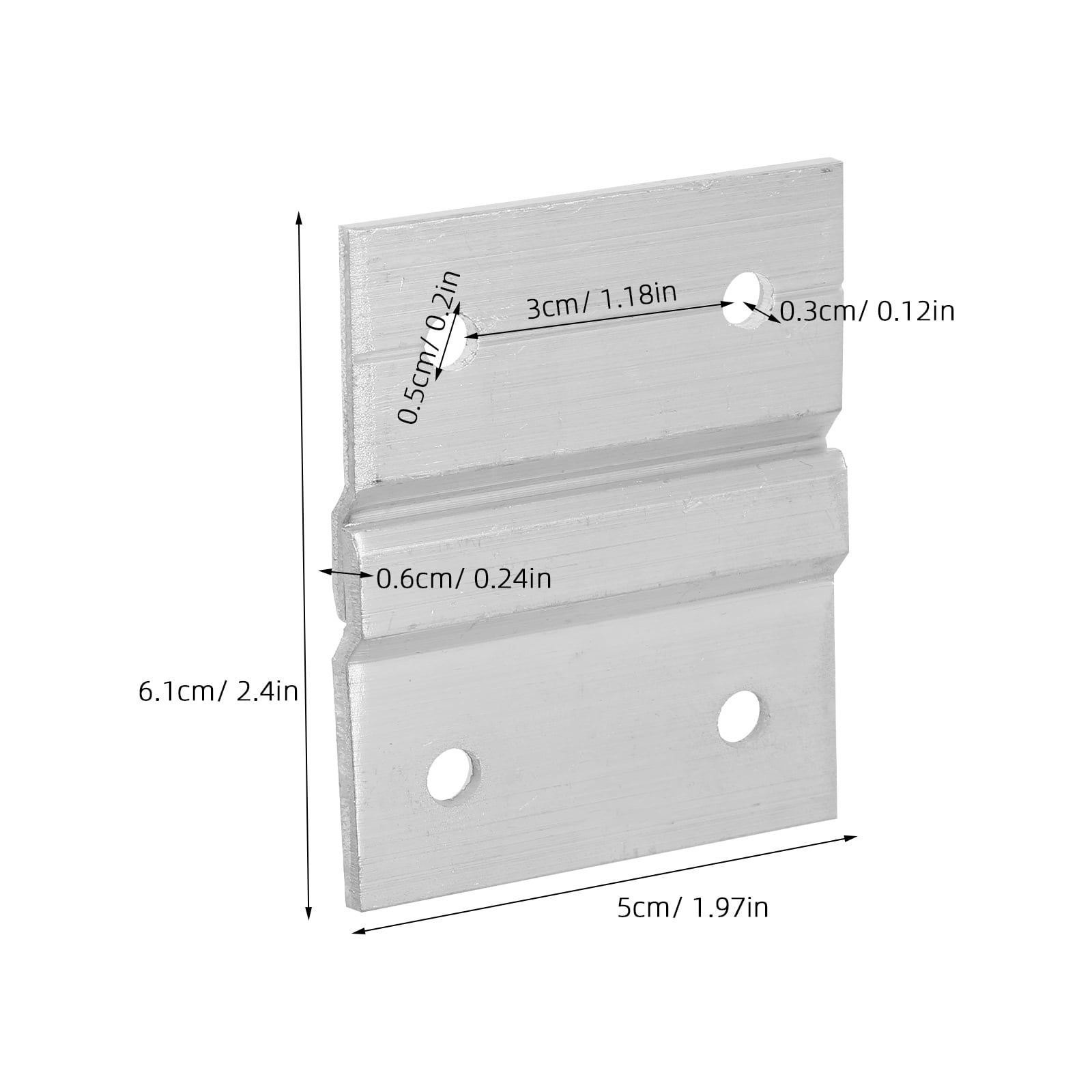 ELAYARD 2Pairs Aluminum French Cleat Picture Hanger Heavy Duty Metal Wall Mounting System with Interlocking Z Clips
