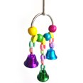 thumbnail image 4 of Labymos 8Packs Parrot Chewing Toys Bird Toys Frosted Jumping Board Swing Ring Bell String for, 4 of 7