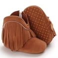 thumbnail image 4 of Zapatos de cuna Zapatos de bebé para niña Cremallera lateral infantil Suela de algodón Sólido, 4 of 5