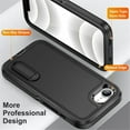 thumbnail image 4 of for iPhone 16e Case, iPhone 16e Phone Case with Built in Kickstand, Shockproof/Dustproof/Drop Proof Heavy Duty Military-Grade Rugged Protective Cover for iPhone 16e,Black,For iPhone 16e, 4 of 8