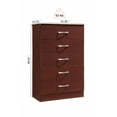 thumbnail image 5 of Hodedah 5-Drawer Dresser, Mahogany, 5 of 6