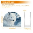 thumbnail image 3 of Qxltty Cool White Wolf Acrylic Napkin Holder Set of 1 Transparent Dining Table Kitchen Cafeteria Home Decor 4.1x4.9x1.97in, 3 of 9