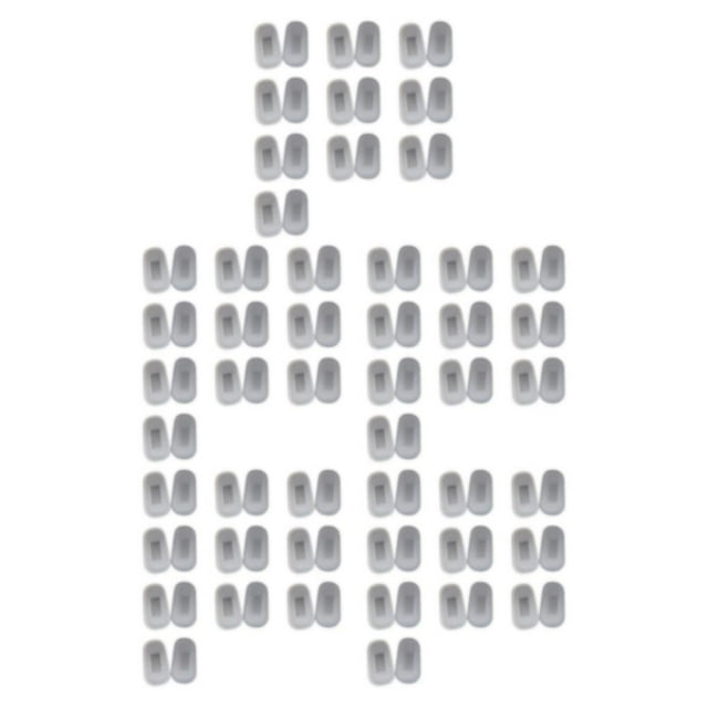 ziyahi 10a Plaquettes de Nez Remplaçables pour Lunettes, Douces et Confortables, Réutilisables, Blanches P 5Ensemble