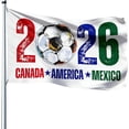 thumbnail image 1 of Yanonmyfd World Cup 2026 Merchandise,World Cup Flag 2026,World Cup Decorations for Party Photo Booth and Football Event,5×3 FT Yard Sign Garden Outdoor Flag,The Gift for Football Fans (style4), 1 of 10