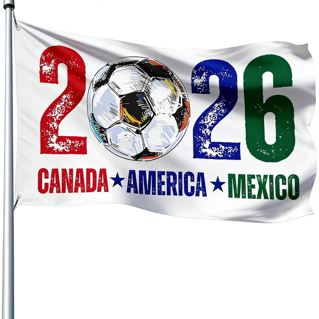 Yanonmyfd World Cup 2026 Merchandise,World Cup Flag 2026,World Cup Decorations for Party Photo Booth and Football Event,5×3 FT Yard Sign Garden Outdoor Flag,The Gift for Football Fans (style4)