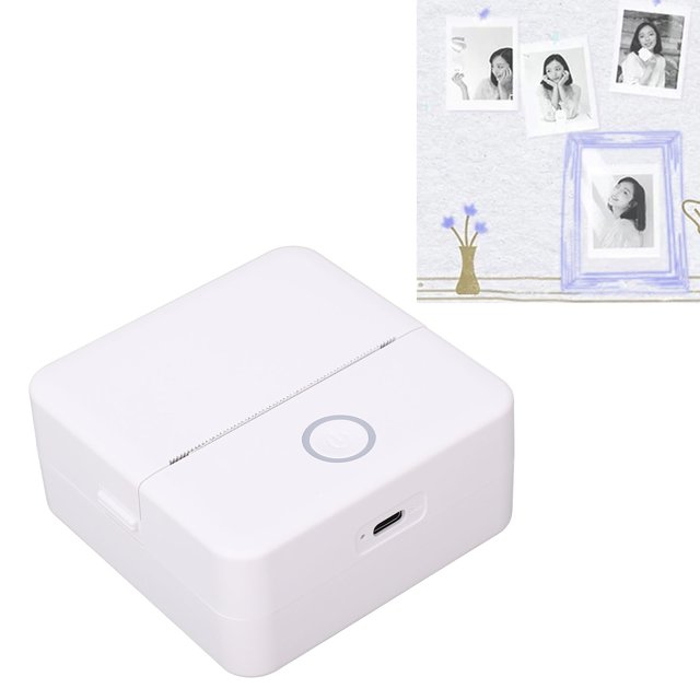 Wireless Mobile Printer, Portable Multifunctional Pocket Printer Type C Charging Interface Compact for Shopping Lists