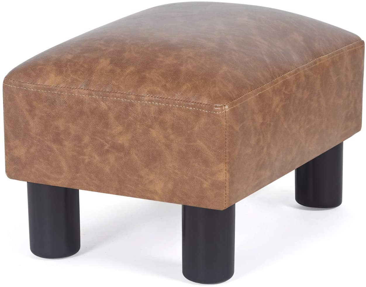 Homebeez 15'' Small Ottoman Footstool Mordern Soft Fabric and