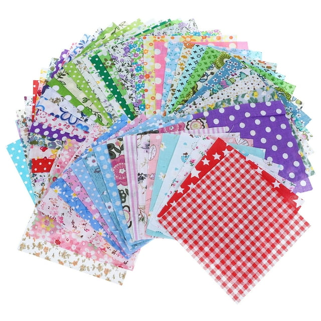 MasteelfCA 50Pcs 10x10cm DIY Patchwork Of Handmade Cotton Cloth for Handmade DIY(Colorful)