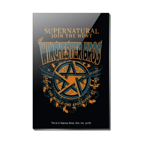 Supernatural The Winchester Bros Rectangle Acrylic Fridge Refrigerator Magnet